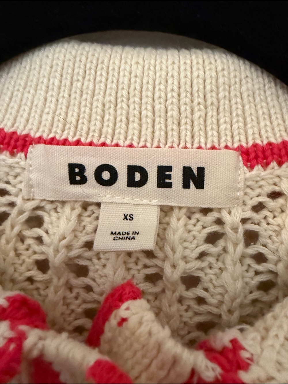 Boden Ivory Floral Embroidered Cardigan Sweater XS Grandma Feminine Cottagecore - Picture 4 of 6
